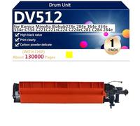 DV512 Unité de Développement Compatible pour Konica Minolta Bizhub224e 284e 364e 454e 554e C554 C221 C221s C224 C224e C281 C284 284e Imprimante, Netteté et Clarté, adaptation Rapide,Yellow-1 pack