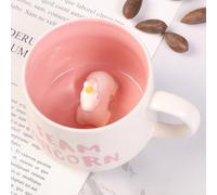 Dvagoent 400ml Mug Cafe 3d, Tasse Ceramique Convient Pour Le Bureau à Domicile (Poney B)