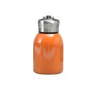 Dvagoent Petite Gourde Isotherme Double Couche, Mini Thermos Cafe Acier Inoxydable 304 300ml, Avec Boucle De Transport, Taille Compacte, Peut être Mis Dans Votre Poche (Orange)