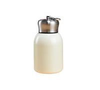 Dvagoent Petite Gourde Isotherme Double Couche, Mini Thermos Cafe Acier Inoxydable 304 300ml, Avec Boucle De Transport, Taille Compacte, Peut être Mis Dans Votre Poche (Jaune)