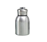 Dvagoent Petite Gourde Isotherme Double Couche, Mini Thermos Cafe Acier Inoxydable 304 300ml, Avec Boucle De Transport, Taille Compacte, Peut être Mis Dans Votre Poche (Argent)