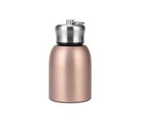 Dvagoent Petite Gourde Isotherme Double Couche, Mini Thermos Cafe Acier Inoxydable 304 300ml, Avec Boucle De Transport, Taille Compacte, Peut être Mis Dans Votre Poche (Or)