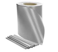DVAURLIAN Bande brise-vue - 35 m x 19 cm - Avec 20 clips - Film de clôture - En PVC - Pour panneaux à double fil - Clôture de jardin - Gris