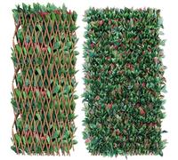 DVAURLIAN Haie artificielle - 100 x 200 cm - Brise-vue - Pour balcon - Pour murs intérieurs - Avec treillis - Décoration de jardin - Brise-vue - Saule