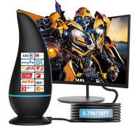 DVB-T/DVB-T2 Antenna,Indoor HDTV Antenna for TV,Wide Range and 360° Reception with Enhanced Signal Booster for 4K HD Local Channels and All Old TVs