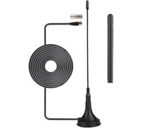 DVB-T HD Antenne TV Intérieur 5 dBi VHF UHF Mini Antenne TV avec Base Magnétique Antenne TV Intérieure Amplifiée 50 Miles RG174 Câble Coaxial de 3m/9.84ft pour Appareils DVD DVB-T