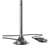 DVB-T2 HD/DVB-T TNT Antenna for Maximum Digital Reception with Stable Magnetic Stand and 3m Cable for All DVB-T2/DVB-T DVB-T Receivers-Fine Version