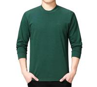 Dvbfufv Chemise chaude à manches longues pour homme, col haut, en coton, couleur unie, 1, S