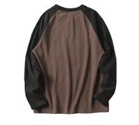 Dvbfufv Chemise polaire polyvalente à manches longues pour homme Printemps Hiver, marron foncé, XS