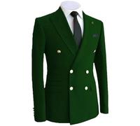 Dvbfufv Costume de mariage pour homme - Veste formelle à double boutonnage - Coupe ajustée - Mélange de laine - Smoking - Robe de bal, Dark En8, XS