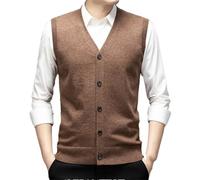 Dvbfufv Gilet de travail sans manches à simple boutonnage pour homme, 4, S