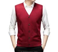 Dvbfufv Gilet de travail sans manches à simple boutonnage pour homme, 7, XS