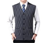 Dvbfufv Gilet sans manches pour homme - Chaud - En tricot - Décontracté - Coupe ajustée, Gris 9., S