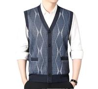 Dvbfufv Gilet sans manches pour homme - Décontracté - Tendance - Col en V - En tricot, M11 Gris foncé 9, M