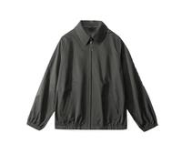 Dvbfufv Hommes American Classique Vintage Veste Printemps Hiver Mode Tendance Couleur unie Fermeture Éclair Confortable Manteaux Tendance, a, M