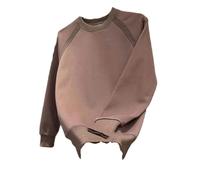 Dvbfufv Hommes Printemps Automne Tendance Casual Col Rond Manches Longues Pull, marron, M