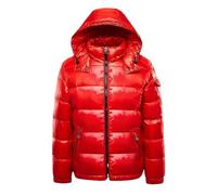 Dvbfufv Manteau d'hiver en duvet pour homme - Veste d'automne à capuche épaisse et chaude - Vêtement de luxe pour homme, Rouge, L