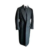 Dvbfufv Manteau d'hiver en laine à chevrons pour homme - Longue et épaisse - Style décontracté - Smoking, 1, L