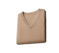 Dvbfufv Pull à col en V en laine mérinos pour homme Printemps Hiver Décontracté Cachemire Tricot Gilet sans manches Tops, Y, S