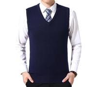 Dvbfufv Pull décontracté pour homme Printemps Hiver Chaud Confortable Mode Tendance Vêtements d'extérieur, bleu marine, M