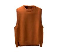 Dvbfufv Pull sans manches pour homme - Chaud - Col rond - En tricot, 1, L