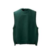 Dvbfufv Pull sans manches pour homme - Chaud - Col rond - En tricot, EN8, L