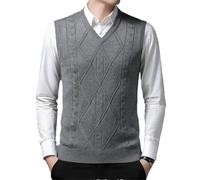 Dvbfufv Pull sans manches pour homme de couleur unie printemps hiver mode tendance décontracté court mince pull, 1, XS