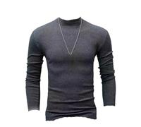 Dvbfufv T-shirt à manches longues et col montant pour homme, 3, XS