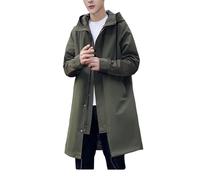 Dvbfufv Trench long pour homme - Tendance - Décontracté - Randonnée en plein air - Veste à capuche, Army En8, M