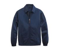 Dvbfufv Veste classique vintage pour homme style britannique avec revers en coton, bleu marine, L