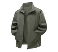 Dvbfufv Veste coupe-vent décontractée pour homme Col montant, Army En8, L