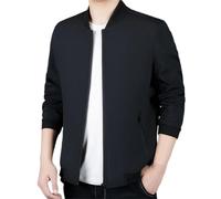Dvbfufv Veste de baseball décontractée à fermeture éclair tendance pour homme, Noir 001, XL