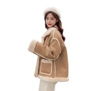 Dvbfufv Veste d'hiver pour femme style coréen pour moto et neige - Parka courte et chaude, Kaki9., M