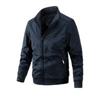 Dvbfufv Veste épaisse tendance pour homme Printemps Hiver Plein air Affaires Grandes Tailles Vestes de baseball, bleu marine, XS