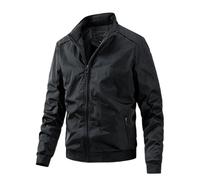 Dvbfufv Veste épaisse tendance pour homme Printemps Hiver Plein air Affaires Grandes Tailles Vestes de baseball, Noir , XS