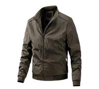 Dvbfufv Veste épaisse tendance pour homme Printemps Hiver Plein air Affaires Grandes Tailles Vestes de baseball, café, XXL