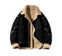 Dvbfufv Veste Polaire Épaisse Coupe-Vent Pour Hommes, Vêtements D'extérieur Chauds D'automne Et D'hiver, Col Rabattu, Manteau Décontracté