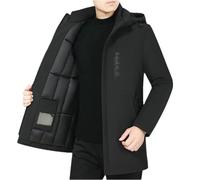 Dvbfufv Vestes d'hiver pour hommes doudoune pour hommes veste matelassée décontractée pour hommes vêtements pour hommes manteau épais chaud, Noir , L