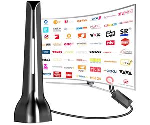 DVBT2 Antenne d'intérieur avec amplificateur Antenne TV numérique pour intérieur