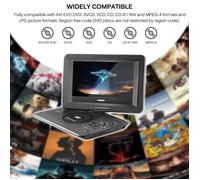 DVD mobile portable de 13.9 pouces avec lecteur mini-TV HD
