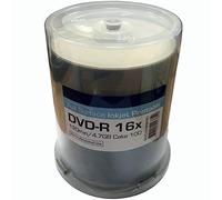 DVD-R 4,7 G RITEK 16x High Resolution Full Surface Lot de 100 boîtes à cakes imprimables Blanc