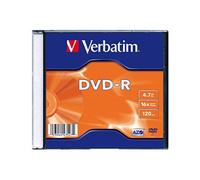 Verbatim - DVD-R - 4.7 Go 16x - argent mat - boîtier CD étroit