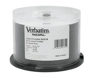DVD-R 4,7 Go Pack50 Verbatim DataLifePlus (Azo) Vitesse d'enregistrement DVD 1X-