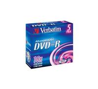 DVD-R VERBATIM - Pack de 5 - 16x - 4.7 Go - Boîtier crystal