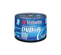 Verbatim DVD+R 43550 – 4,7 Go 16x – 50 disques spindle argent mat