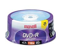 DVD+R Discs, 4.7GB, 16x, Spindle, Silver, 25/Pack, Sold as 1 Package
