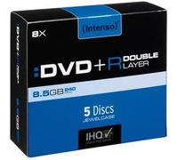 DVD+R double layer 8,5go Intenso - Boitier Jewel x5