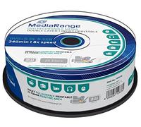 DVD+R MediaRange MR474 Double Couche 8,5 Go (Vitesse 8X, imprimables, Lot de 25)