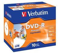 DVD-R Verbatim 16x Imprimable 10pk J/C - 43521