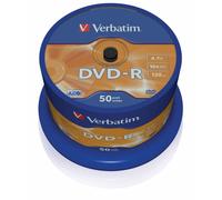 DVD-R Verbatim 16X Spindle(X50) - Capacité 4.7 Go - Technologie AZO